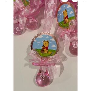Pink Winnie the Pooh Pacifier Decorations